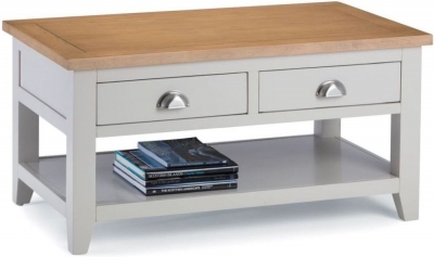 Product photograph of Richmond Grey 2 Drawer Coffee Table from Choice Furniture Superstore