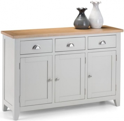 Product photograph of Richmond Grey Painted 3 Door Sideboard from Choice Furniture Superstore