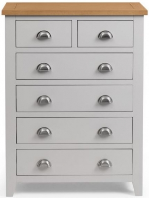 Product photograph of Richmond Grey 4 2 Drawer Chest from Choice Furniture Superstore