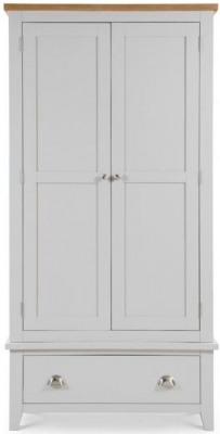 Product photograph of Richmond Grey 2 Door 1 Drawer Double Wardrobe from Choice Furniture Superstore