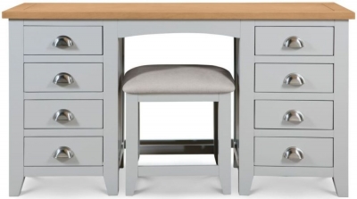 Product photograph of Richmond Grey Painted Dressing Table With Stool from Choice Furniture Superstore