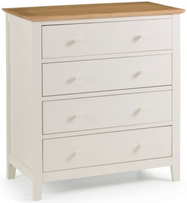 Product photograph of Salerno Ivory 4 Drawer Chest from Choice Furniture Superstore