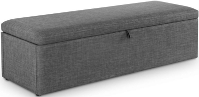 Product photograph of Sorrento Slate Grey Fabric Blanket Box from Choice Furniture Superstore