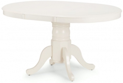 Product photograph of Stamford Ivory Lacquered 2 Seater Extending Dining Table from Choice Furniture Superstore
