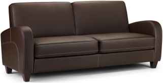 Product photograph of Vivo Brown Leather 3 Seater Sofa from Choice Furniture Superstore