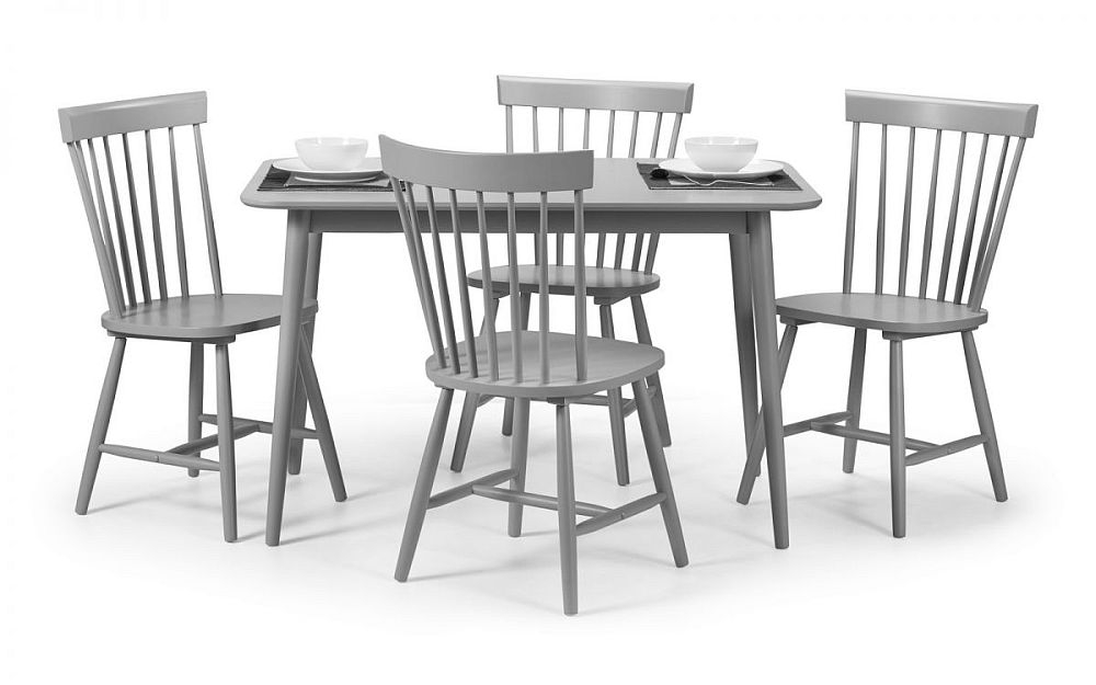 Torino Grey 2-4 Seater Dining Set with 4 Chairs