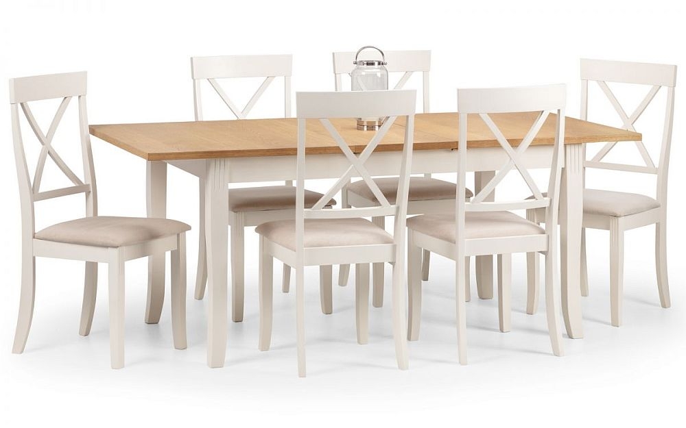 Davenport Ivory 4-6 Seater Extending Dining Set - 4/6 Chairs Option Available