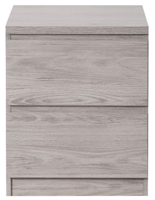 Jupiter Grey Oak 2 Drawer Bedside Cabinet