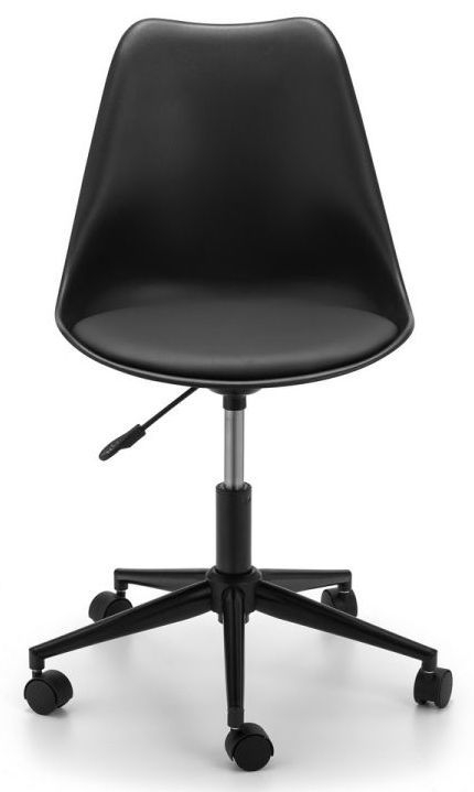 Erika Black Leather Office Chair - CFS UK