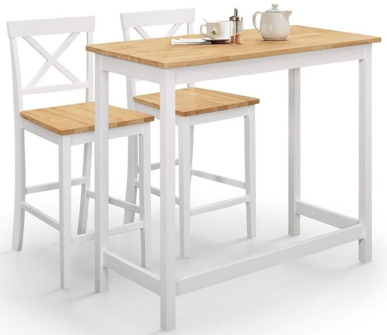 Marlow Ivory Painted Bar Set with 2 Stools