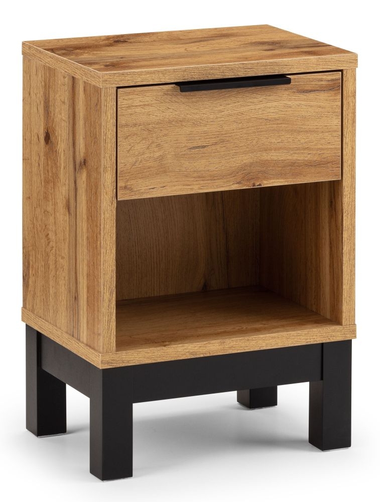 Bali Oak 1 Drawer Bedside Table