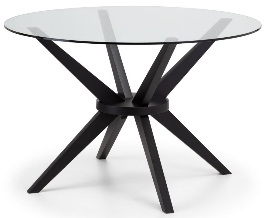 Hayden Glass 4 Seater Round Dining Table