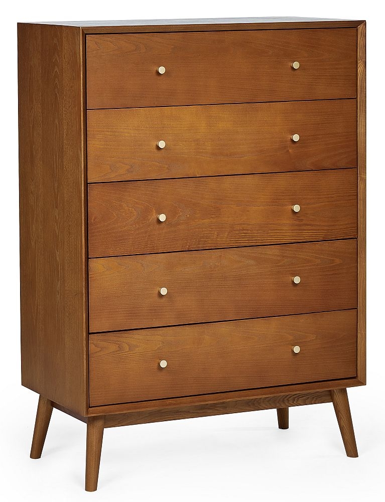 Cherry wood 5 drawer dresser discount