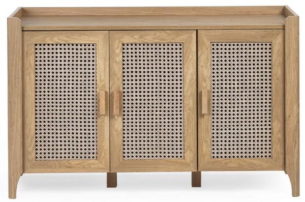 Sydney Faux Rattan 120cm Small 3 Door Sideboard