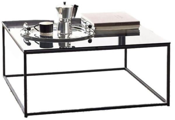 Chicago Smoked Glass 90cm Square Coffee Table