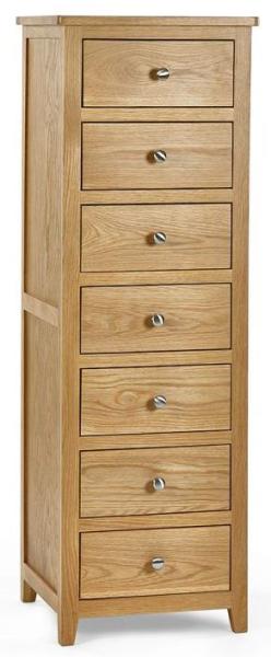 Mallory Oak 7 Drawer Tall Chest