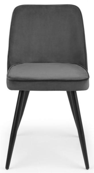 Set of 2 Burgess Grey Fabric Dining Chair
