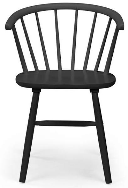 Set of 2 Modena Black Spindle Back Dining Chair