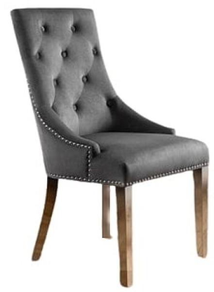 Set of 2 Gladstone Grey Fabric Dining Chair