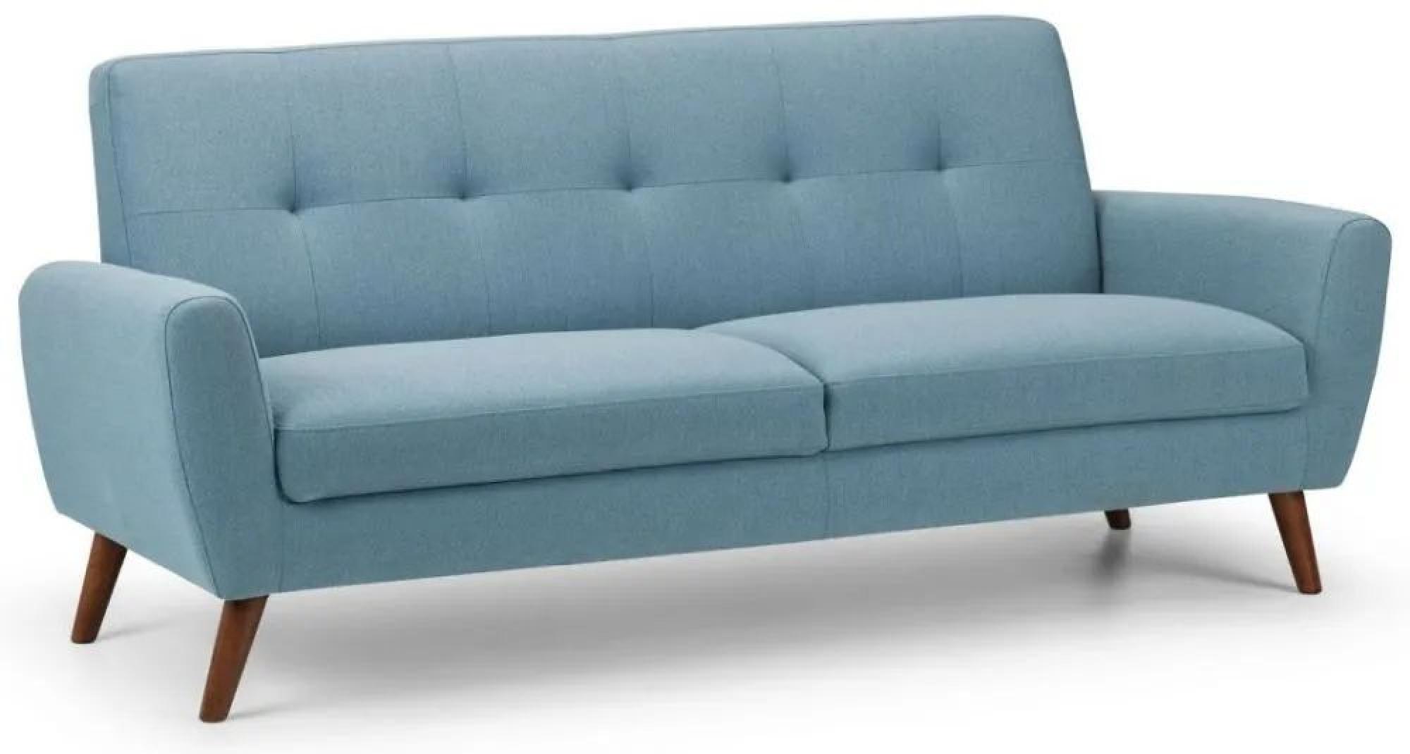 Monza Blue Fabric 3 Seater Sofa
