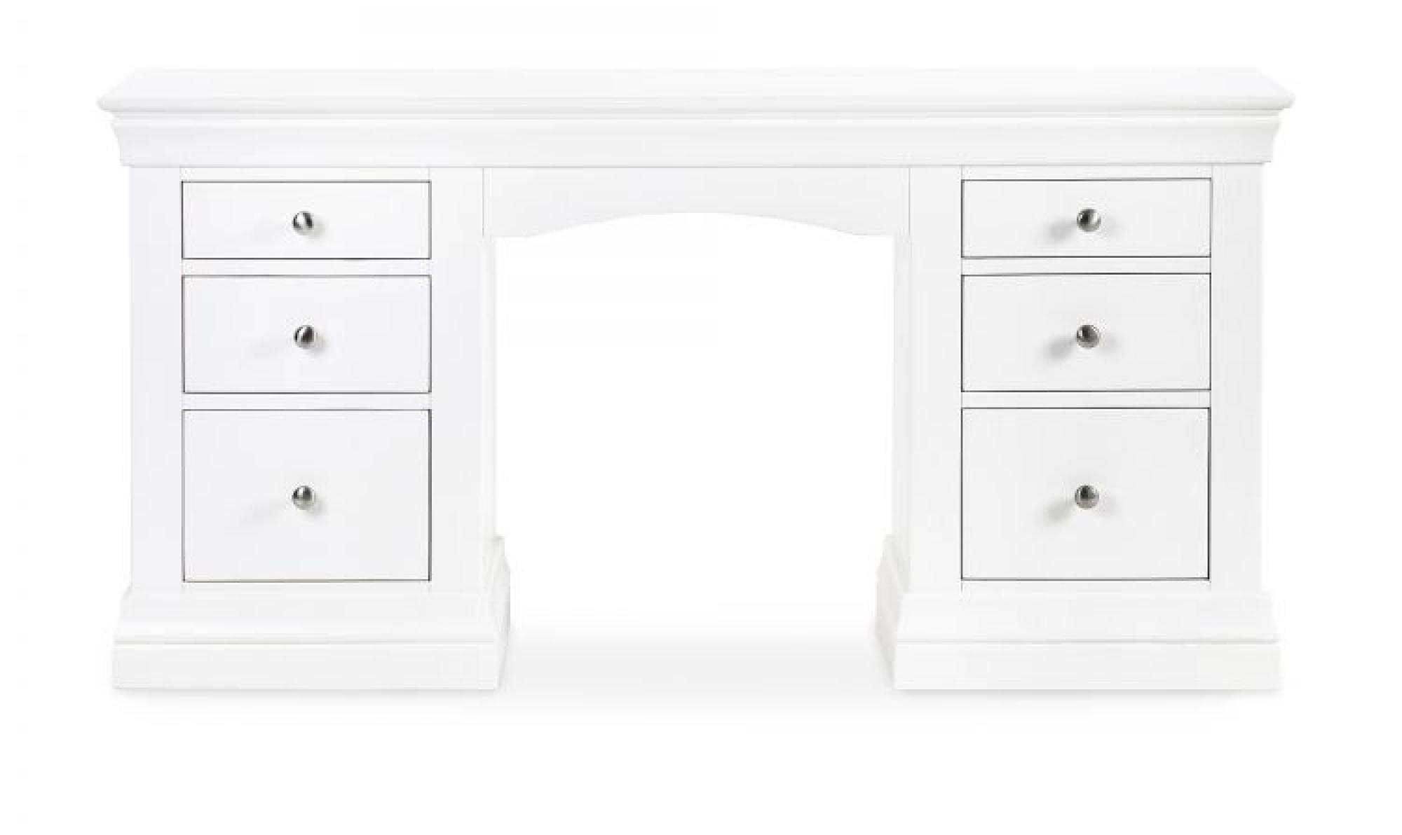 Clermont White 6 Drawer Double Dressing Table