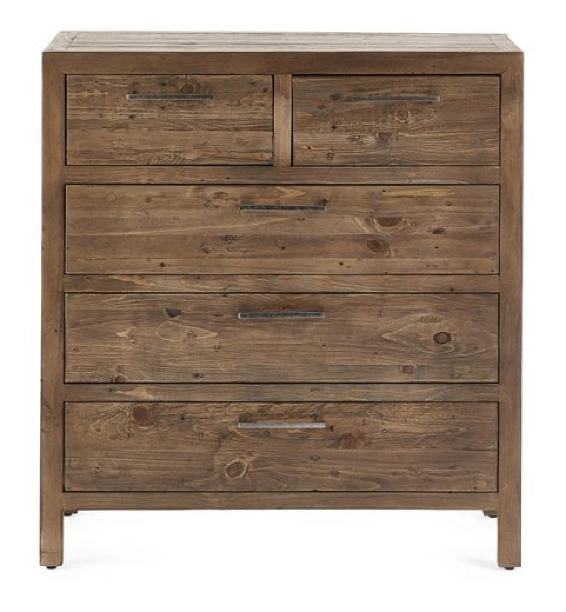Heritage Reclaimed Pine 3+2 Drawer Chest