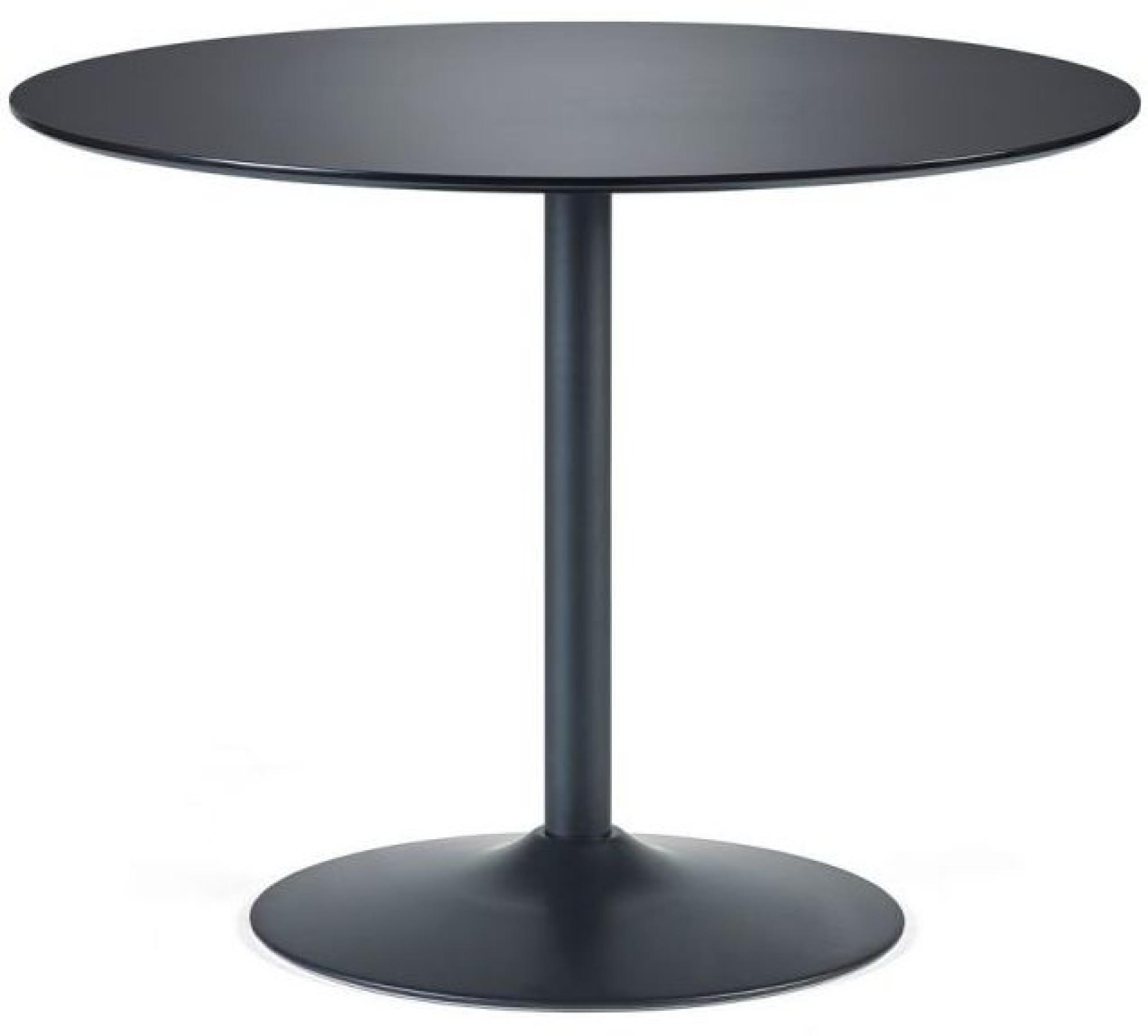 Nero Black 2 Seater Round Dining Table - 100cm