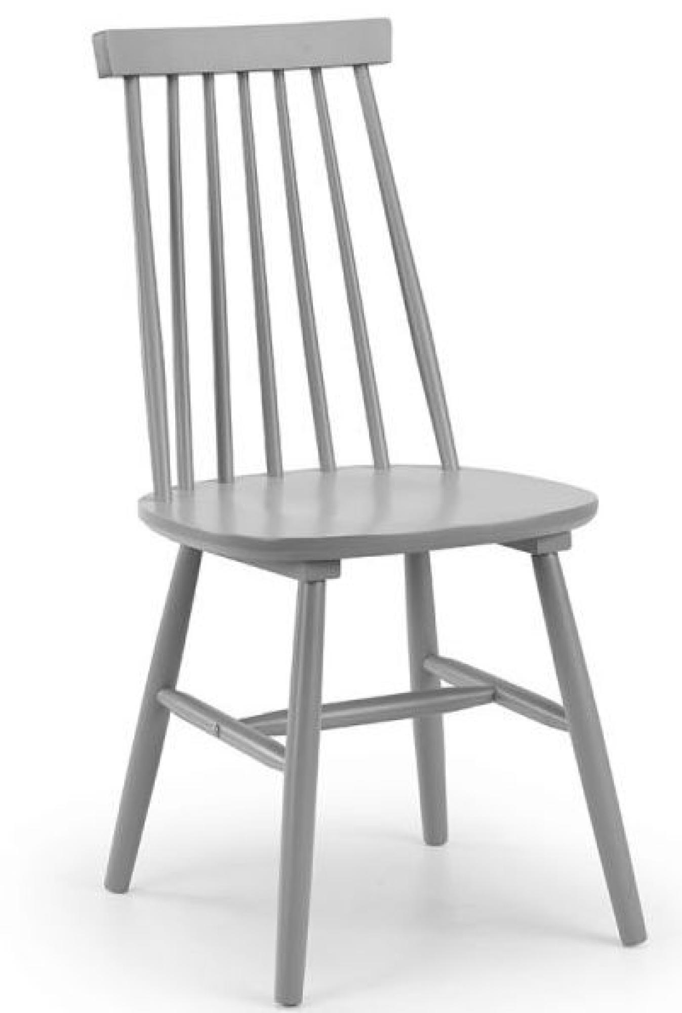 Set of 2 Alassio Grey Spindle Back Dining Chair