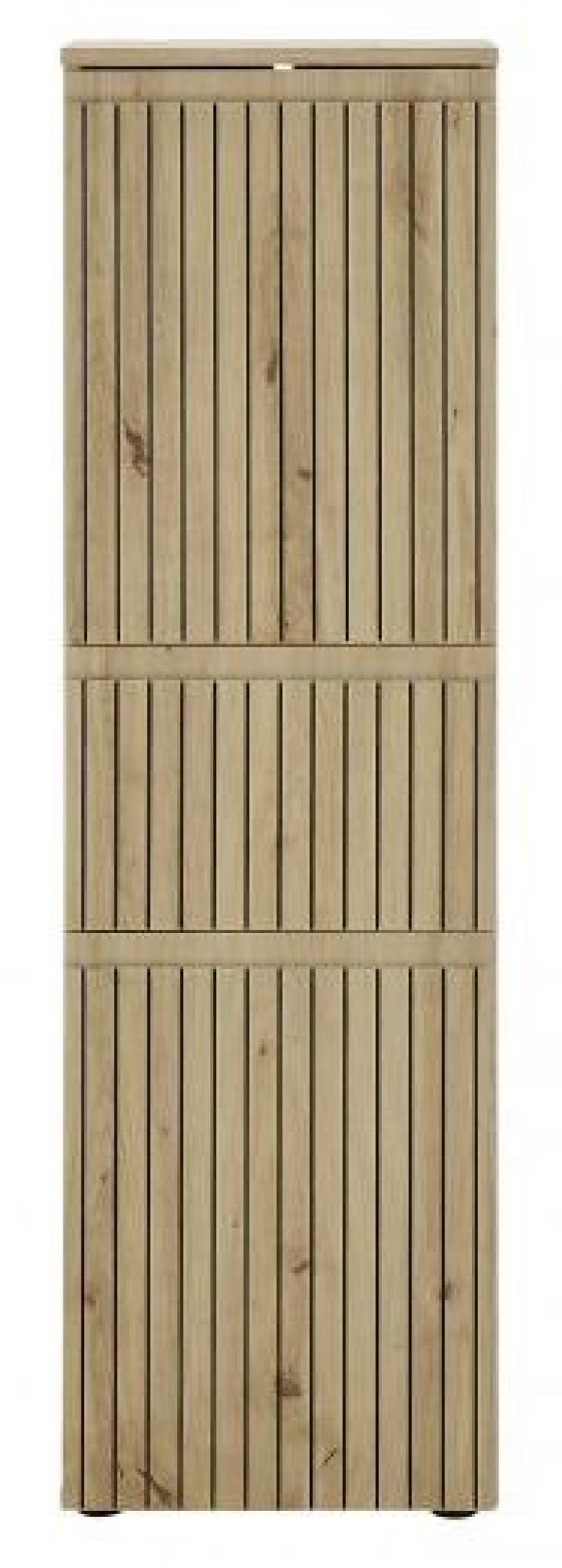 Austin Oak Ribbed 2 Door Narrow Cabinet