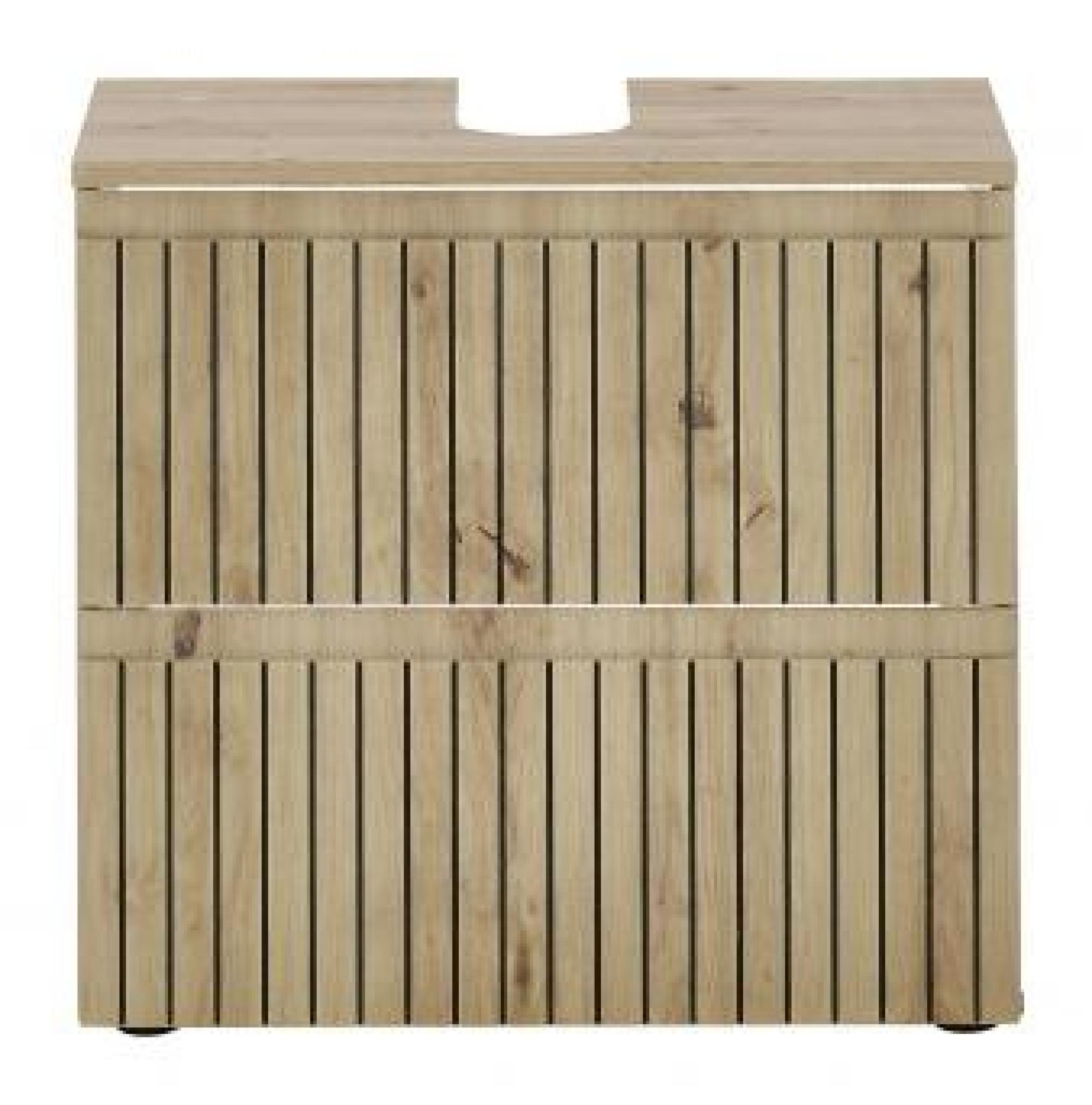 Austin Oak Ribbed 2 Drawer Under Sink Cabinet