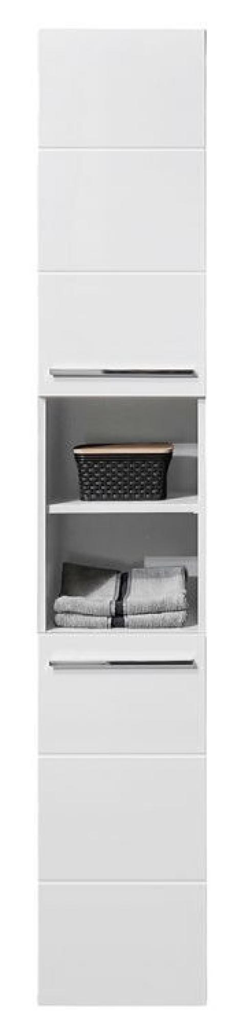 Mandy White Gloss 2 Door Tall Cabinet