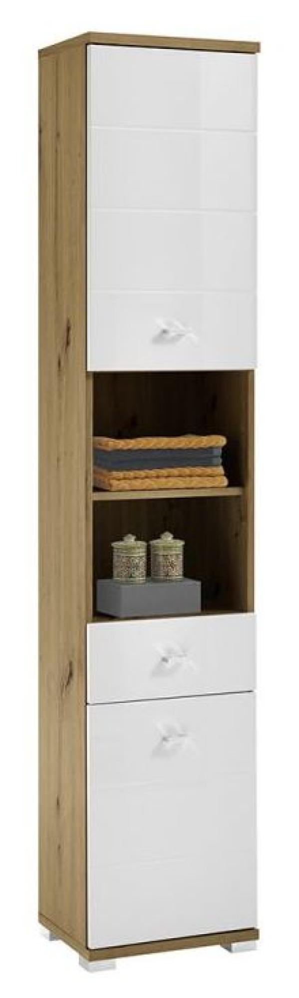 Pool White Gloss 2 Door Tall Cabinet