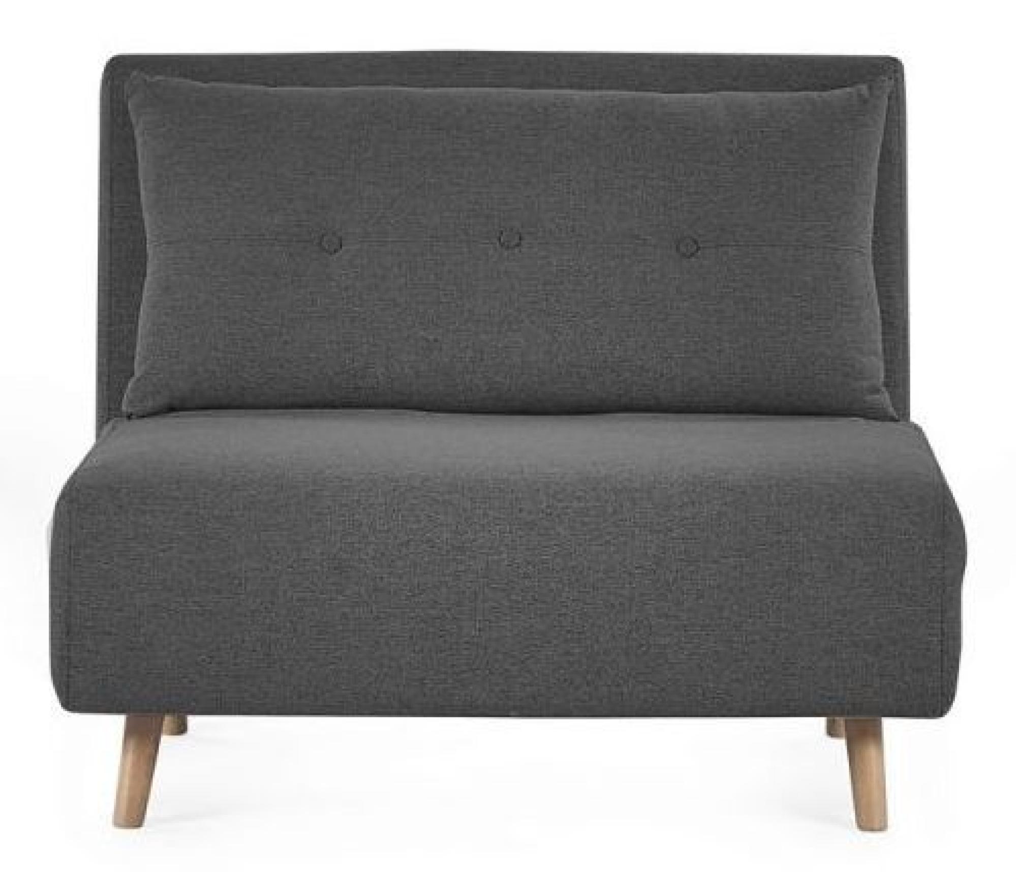 Rowan Mid Grey Fabric Click Clack Chair Bed