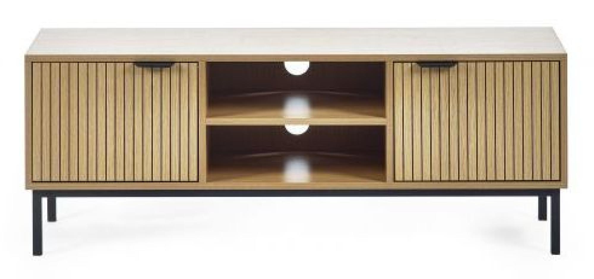 Sia Oak Ribbed 2 Door TV Unit