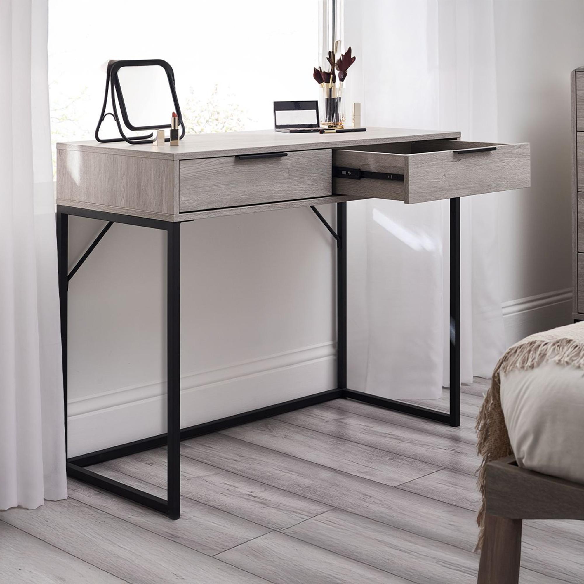 Bali Grey Oak 2 Drawer Dressing Table