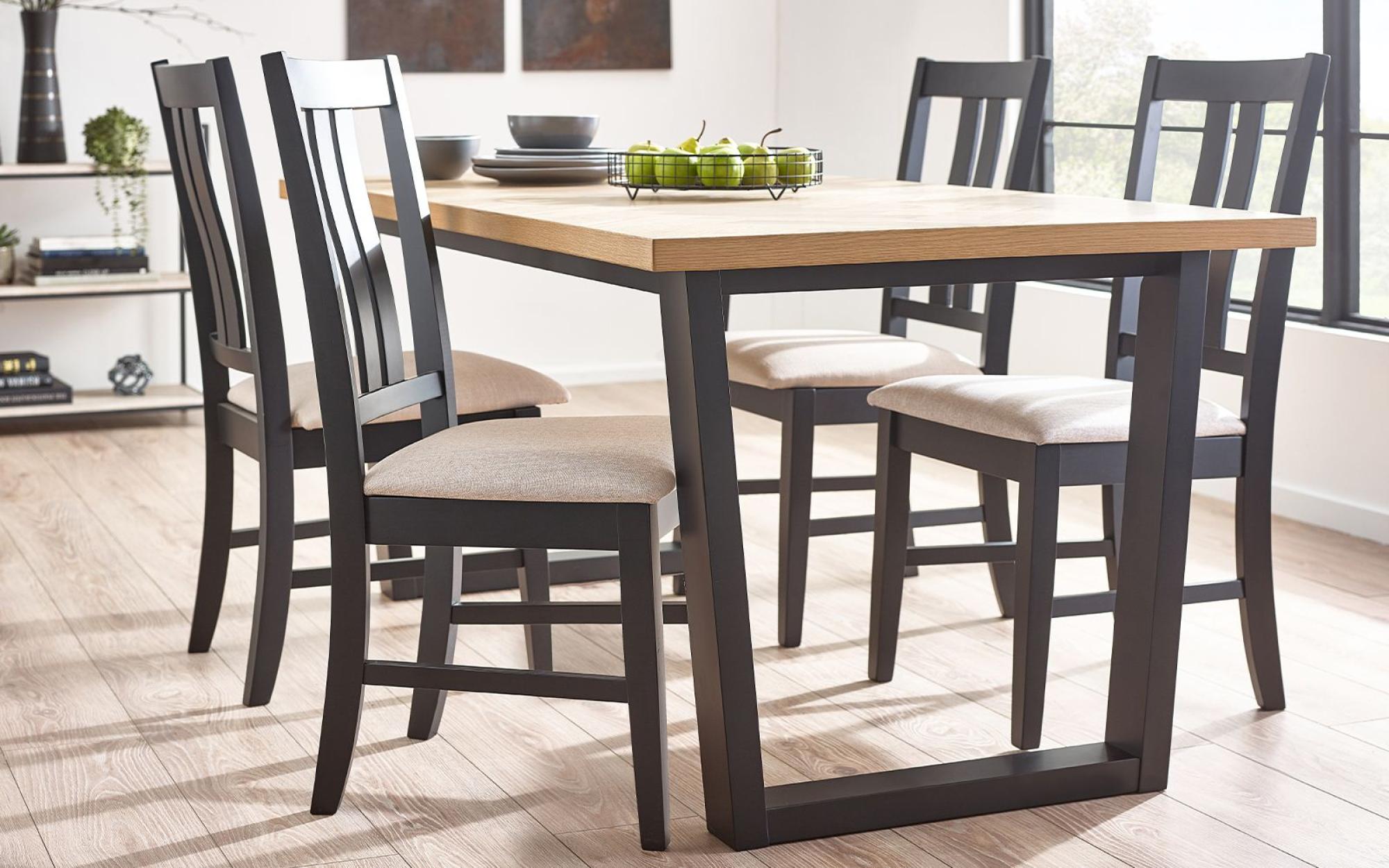 Hilton Oak Herringbone 6 Seater Dining Table