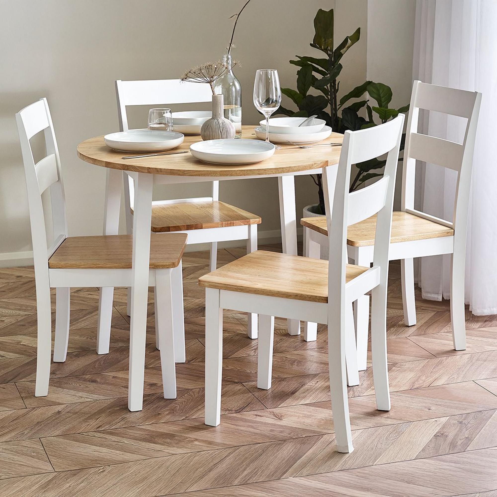 Linwood White Painted 2-4 Seater Drop Leaf Dining Table
