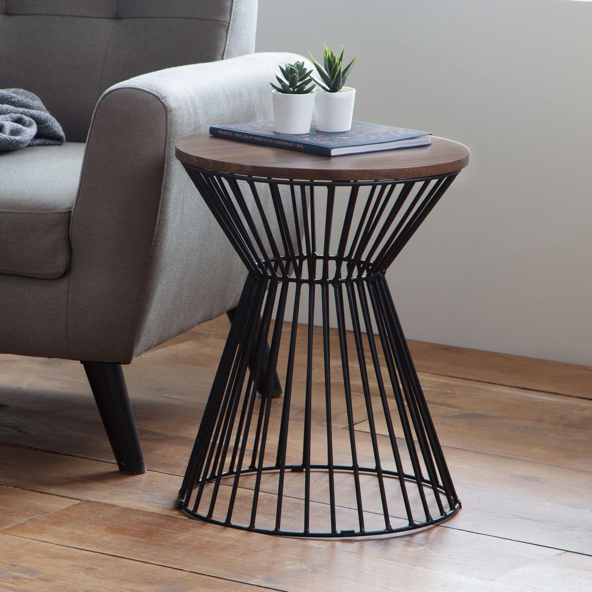 Jersey Walnut Round Lamp Table