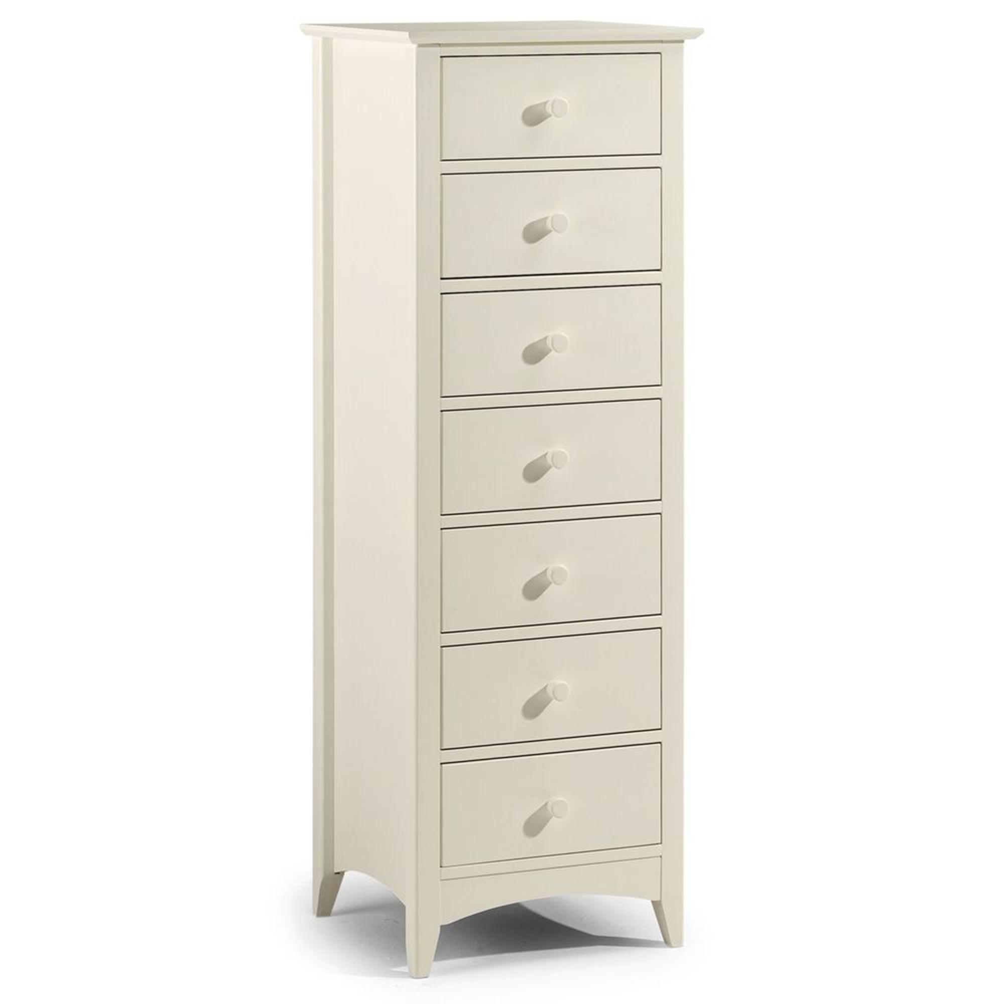 Cameo White 7 Drawer Tall Chest