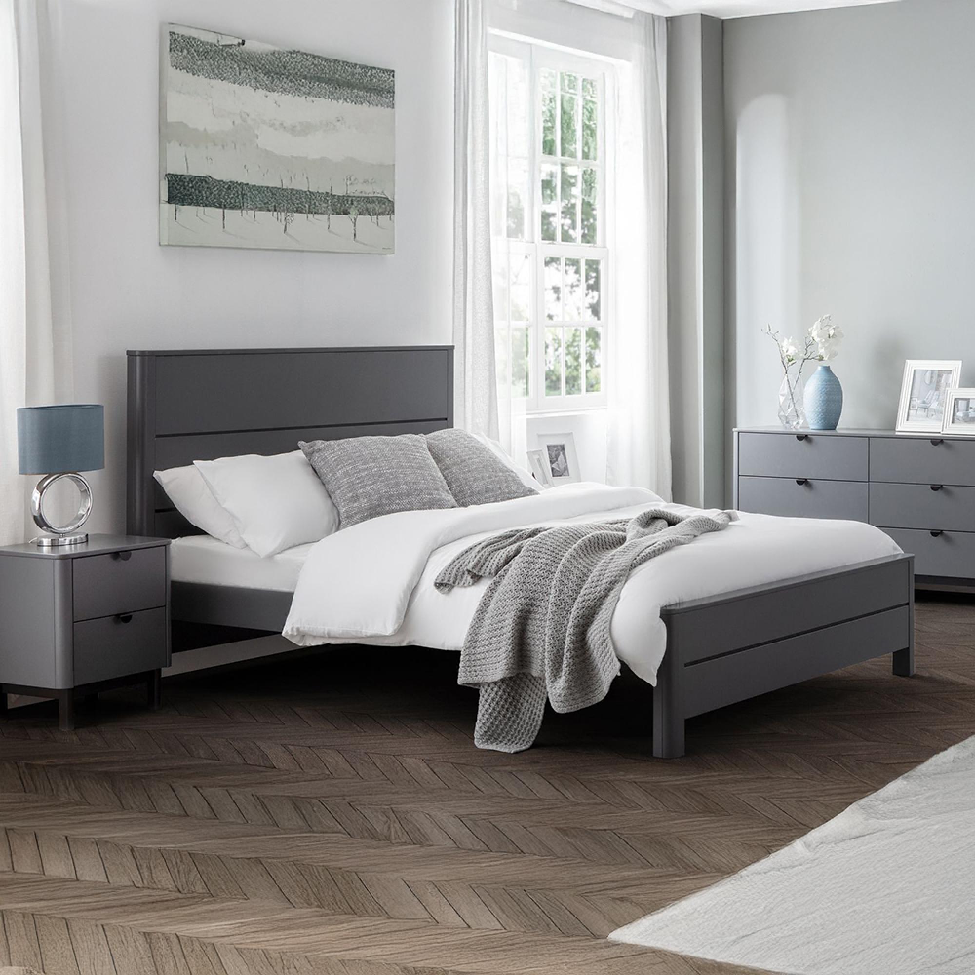 Chloe Grey Bed - Sizes Available