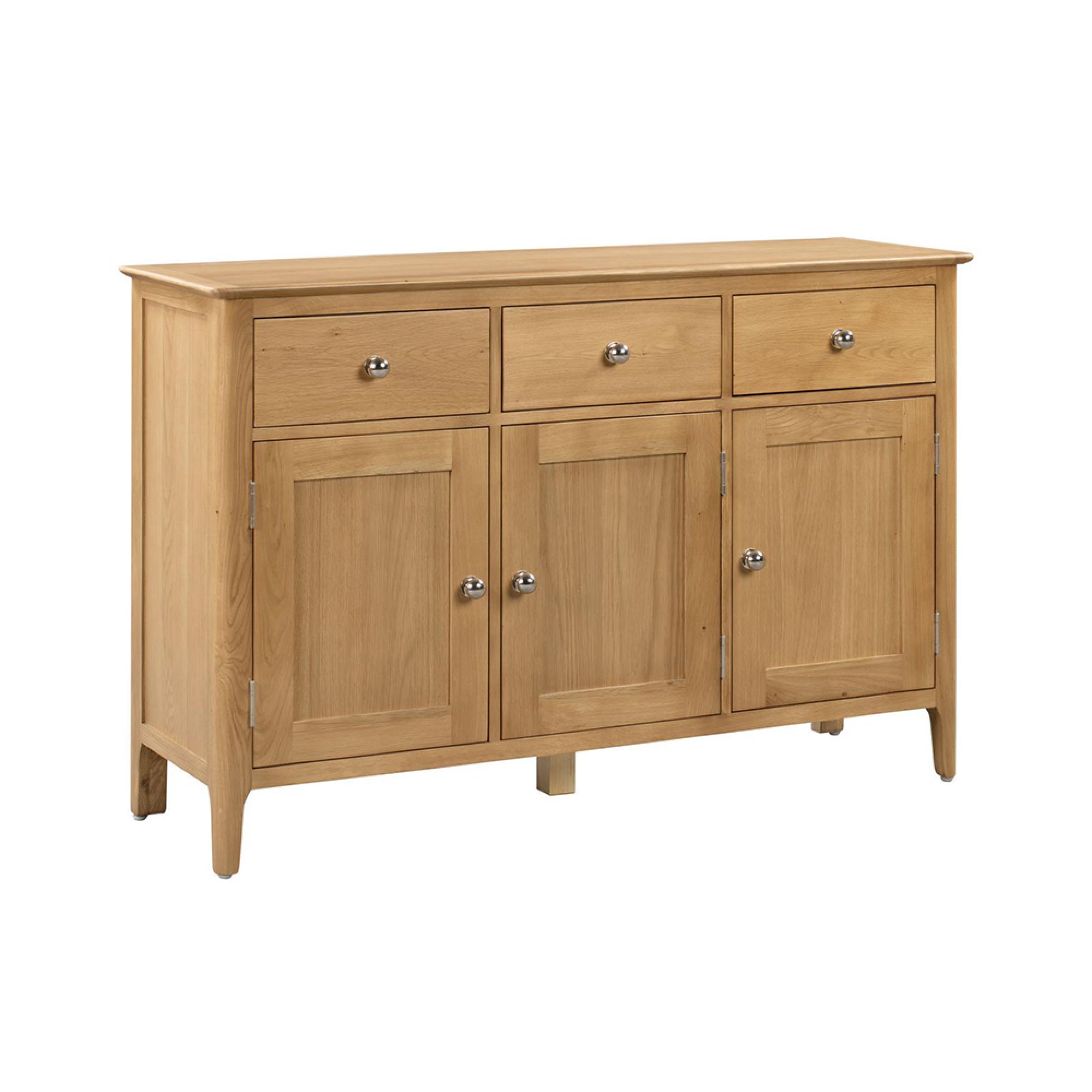 Cotswold Oak 135cm Medium 3 Door Sideboard