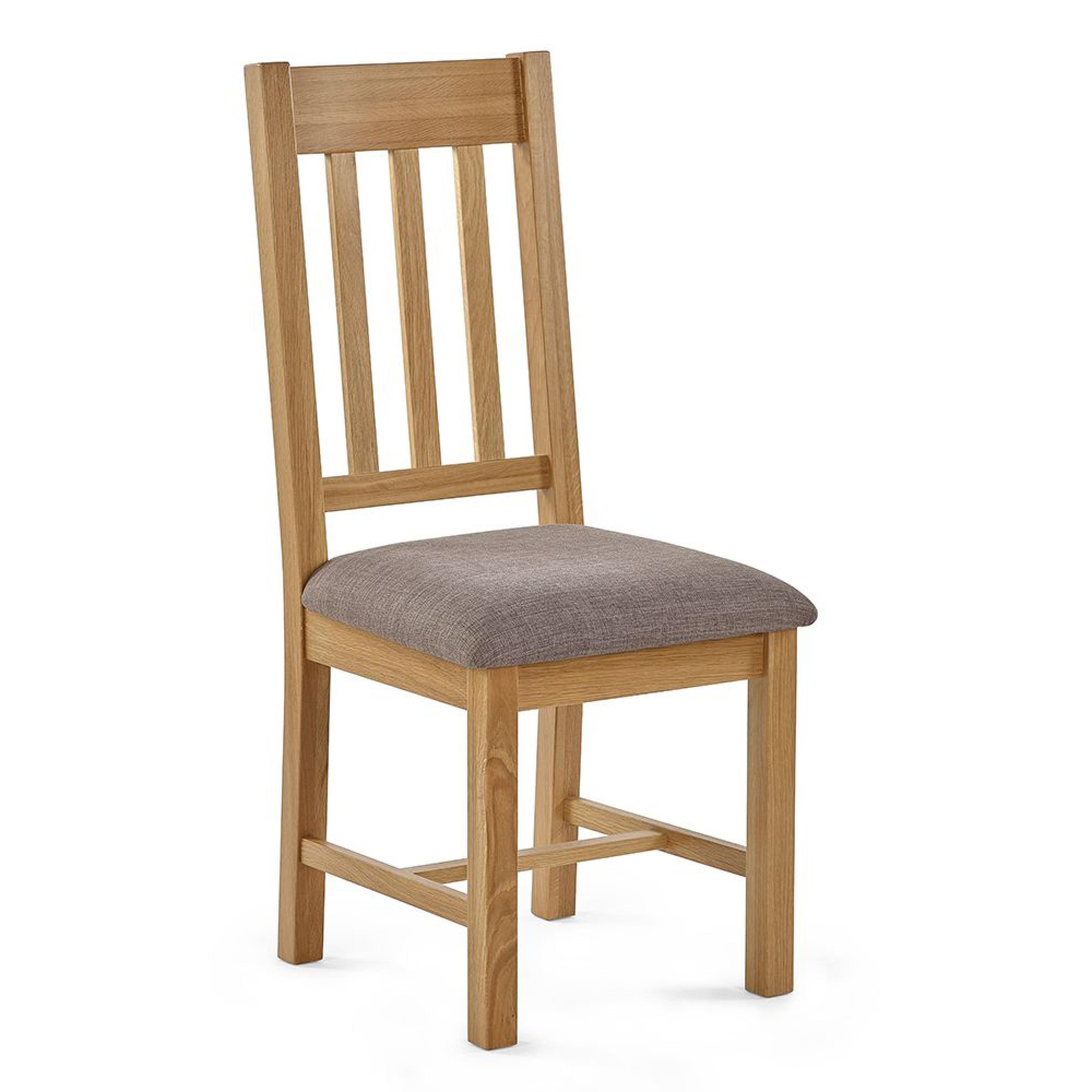 2 x Mallory Oak Slatted Back Dining Chair