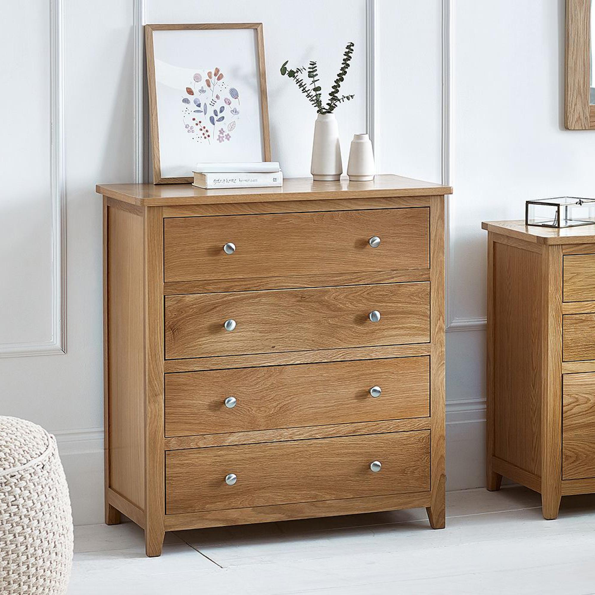 Mallory Oak 4 Drawer Chest