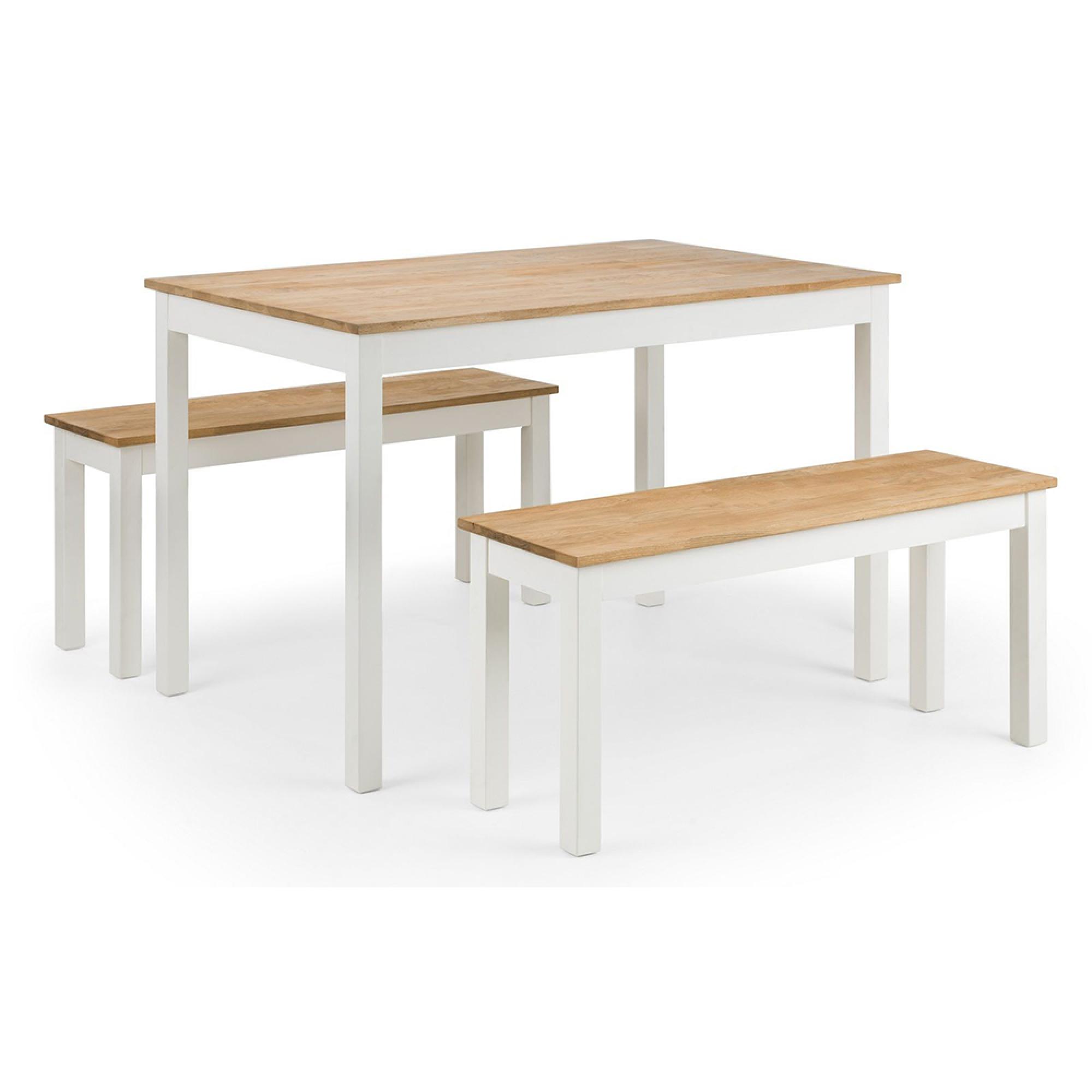 Coxmoor Ivory Dining Set with 2 Bench
