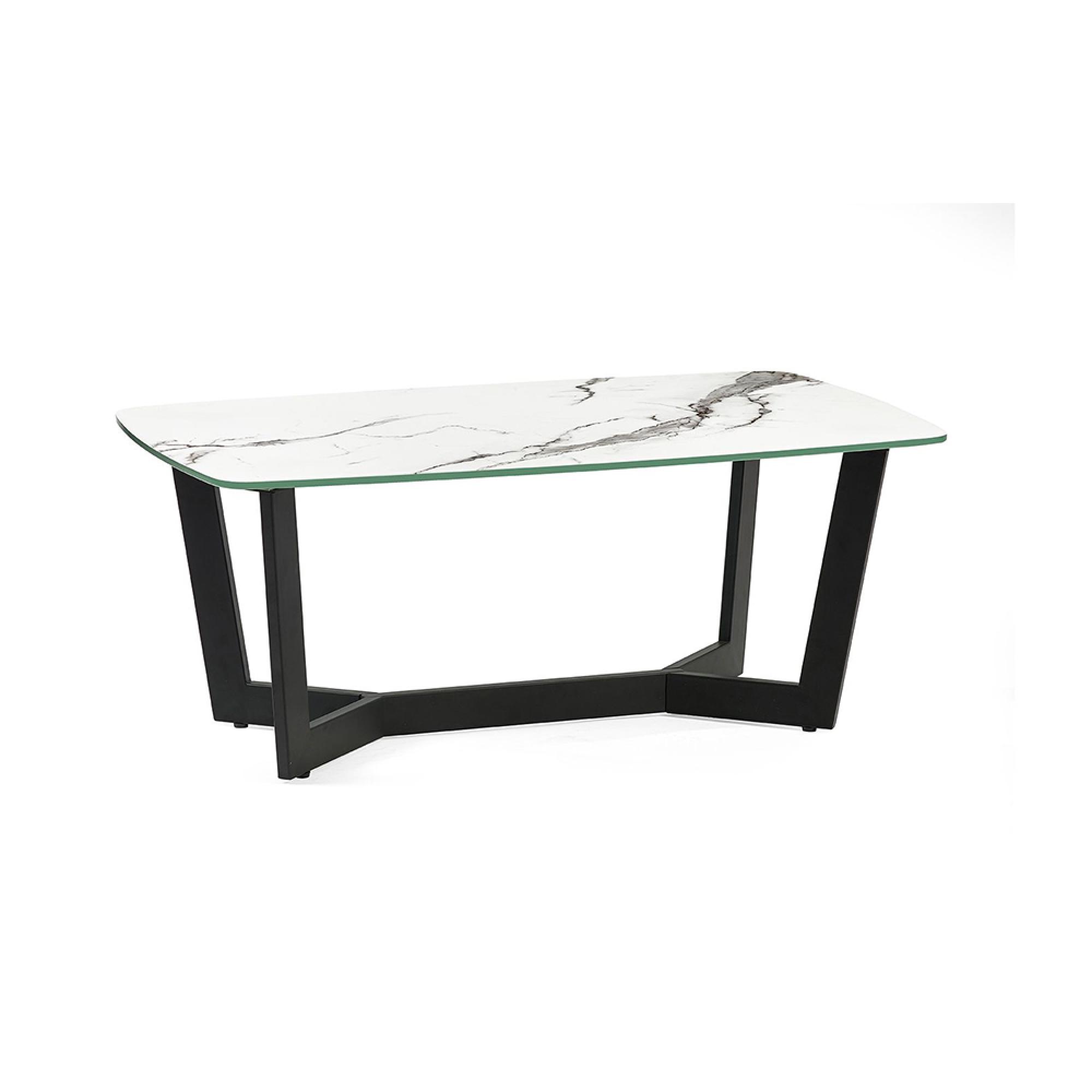 Olympus White Marble Effect 60cm Coffee Table