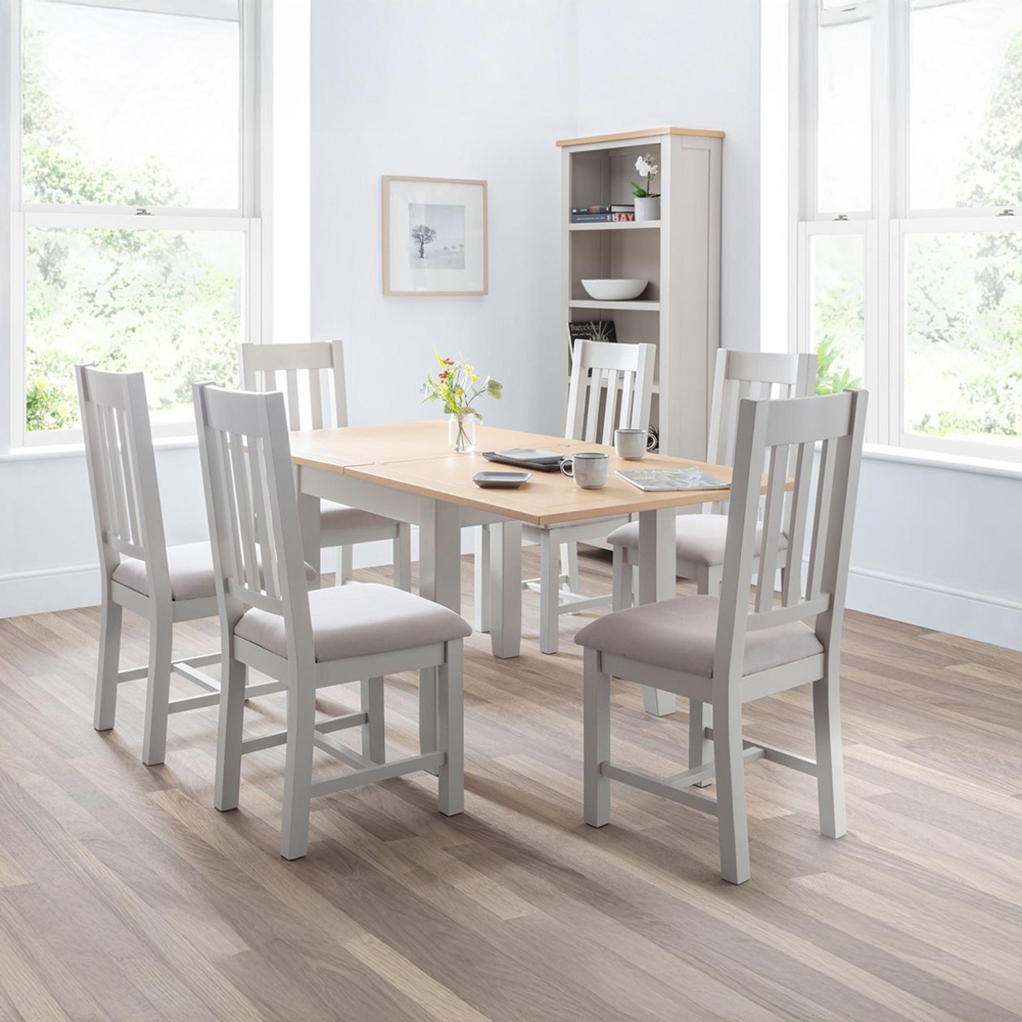 Richmond Grey 2-6 Seater Flip Top Extending Dining Table
