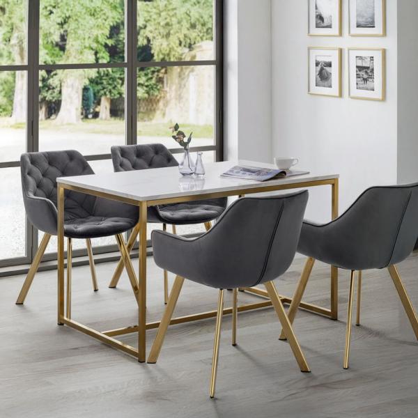 Julian Bowen Furniture Scala White Marble