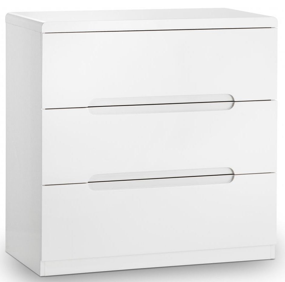 Manhattan White Gloss 3 Drawer Small Chest