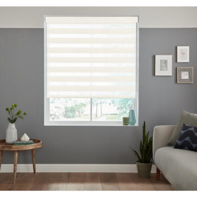 Image of Linen Stripe Fifty50 Blinds