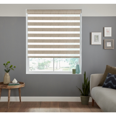 Product photograph of Rattan Oak Fifty50 Blinds from Choice Furniture Superstore